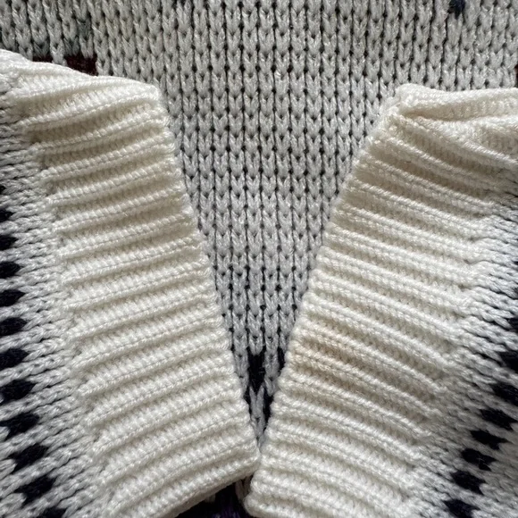 Vintage alphabet White and Purple Patterned Sweater teacher small - Picture 12 of 12